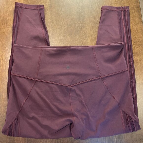 Athleta Shakti Mesh 7/8 Tight Womens Size XL Spiced Cabernet Leggings Athleisure - Picture 12 of 13